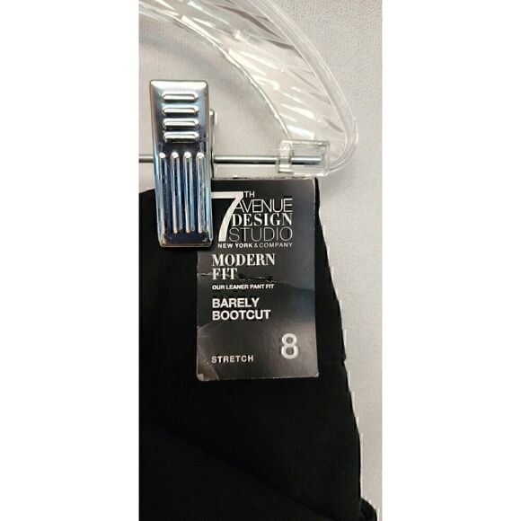 7th Avenue Modern Fit Barely Bootcut Black Dress Pants  Size 8 - Picture 3 of 7